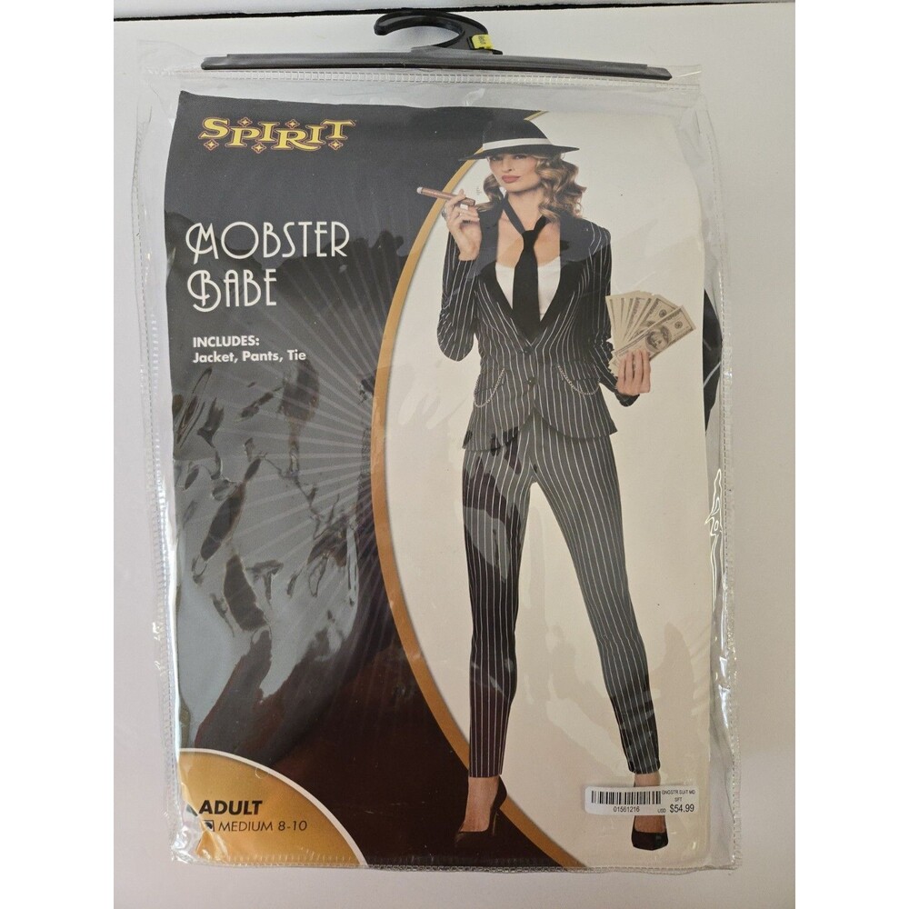 Spirit Mobster Babe Halloween Costume Adult Size Medium 8-10 Women's Halloween